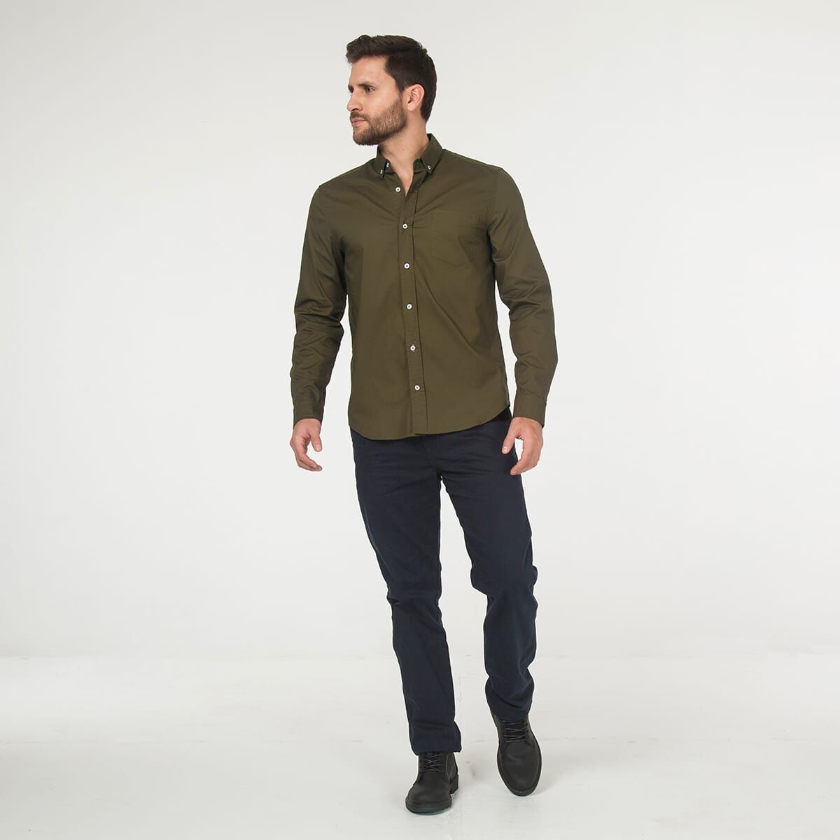 Camisa Manga Larga Unicolor Aron